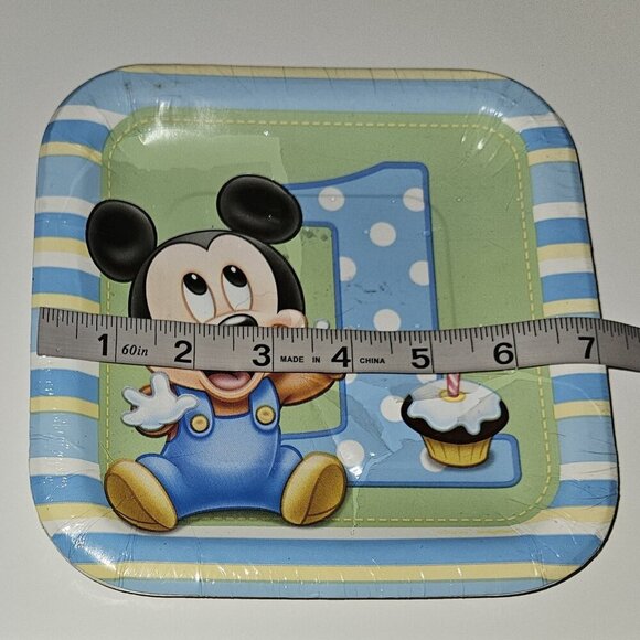 Plates Napkins Lot Disney Baby Mickey Mouse 1st Birthday Party Decor SEALED READ - Picture 11 of 11